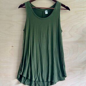 ❤️ Old Navy LUXE Green Tank Top Oversized Tunic Shirt Size S